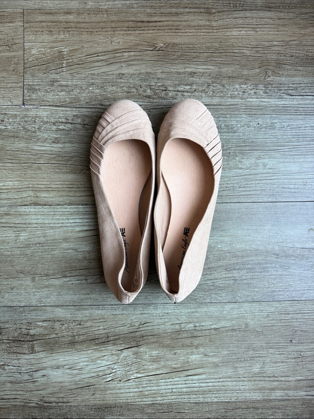 American Eagle Outfitters Blush Ballet Flats with Pleated Toe